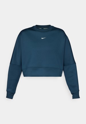 Nike Performance PRIMA CREW TOP - Bluză de molton - armoury navy barely volt white