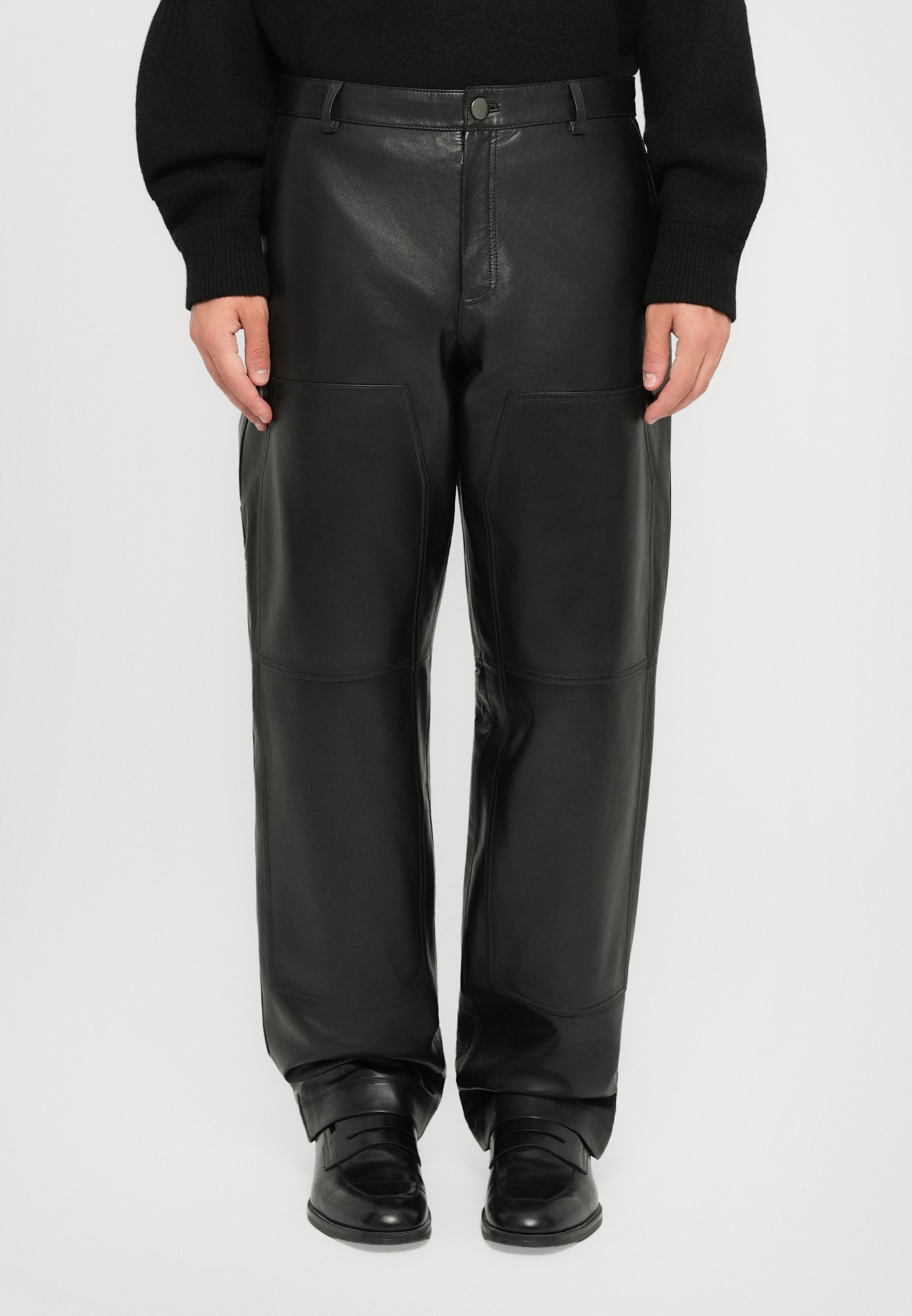 Elegante Pantaloni In Pelle Da Uomo Da Uomo Per Comfort E Versatilità Nei Mercati Globali - Foto 8