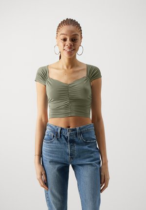 Even&Odd Βασικό μπλουζάκι - khaki