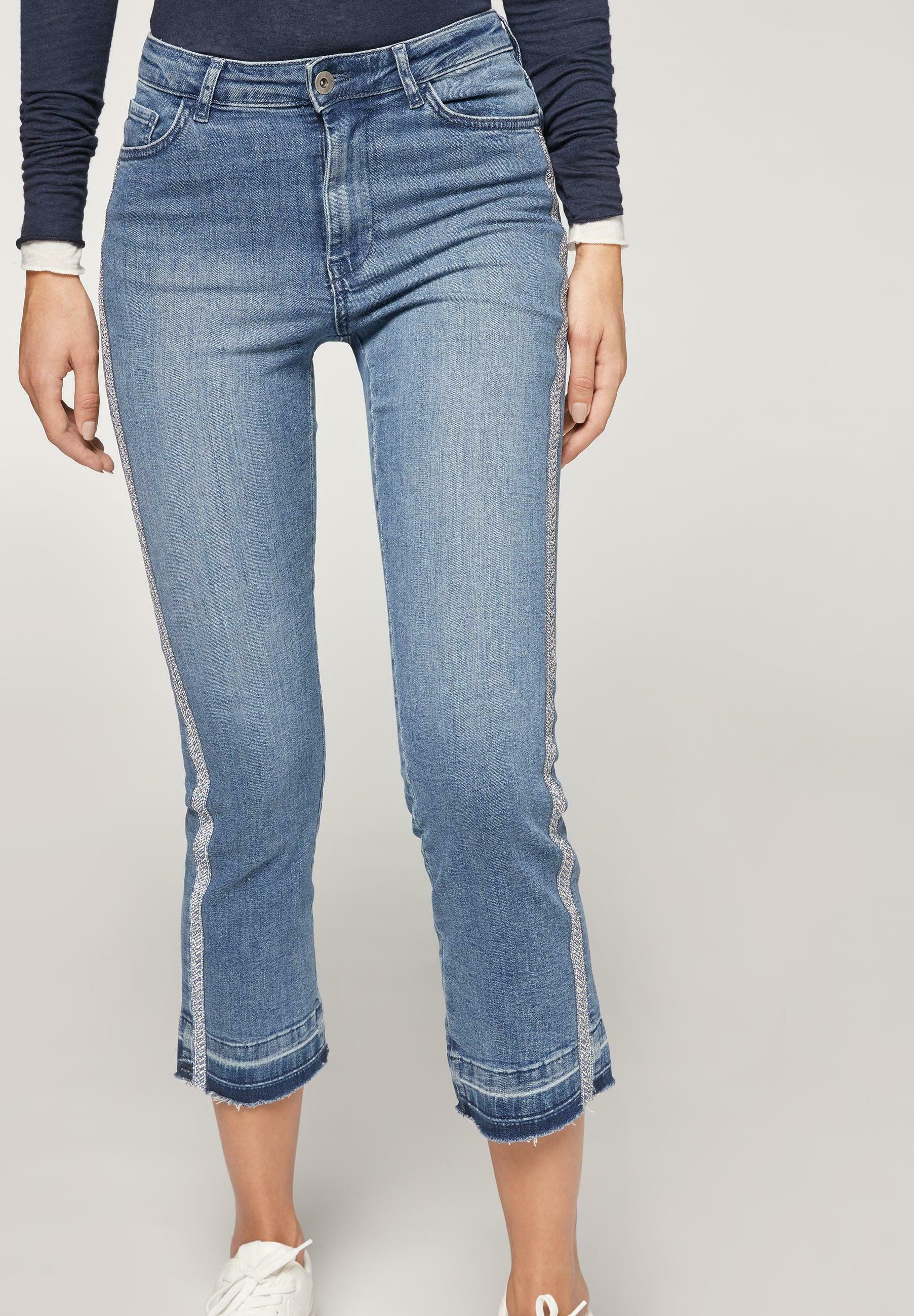 Calzedonia CROPPED MIT SCHMUCK - Slim fit jeans - blue jeans  light/light-blue denim - Zalando.de