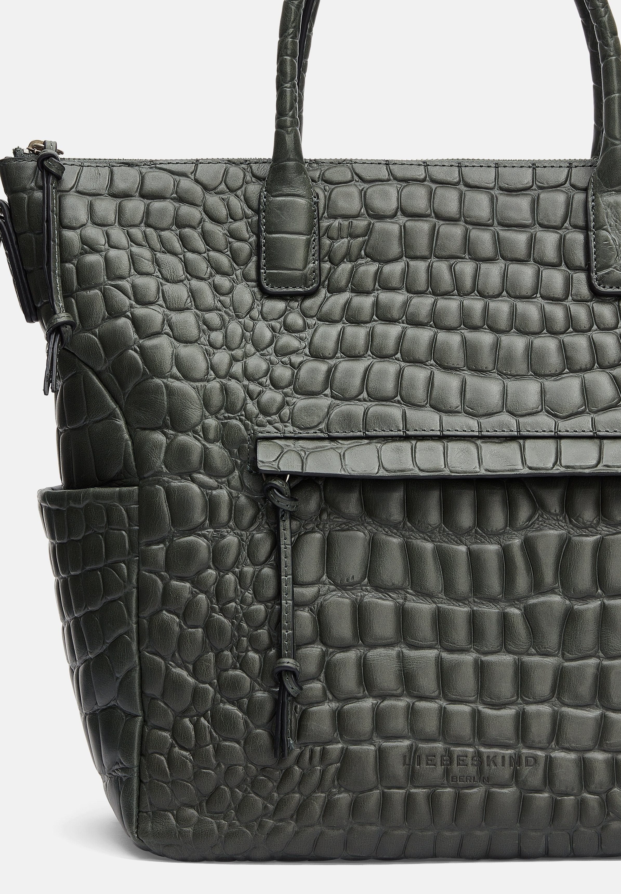 forest green leather bag