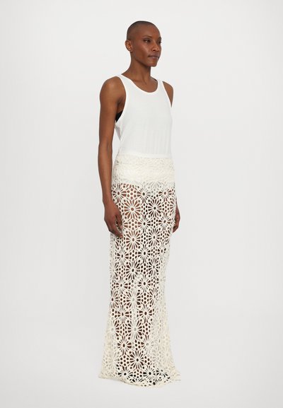 Norma Kamali OBIE LONG SKIRT - Jupe longue - cream