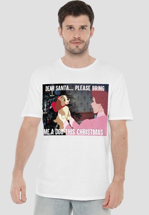LADY AND THE TRAMP DOG FOR CHRISTMAS - Print T-shirt - white