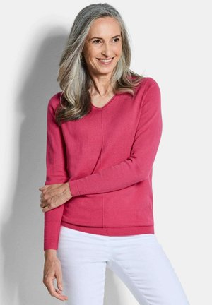 PULLOVER MIT V-AUSSCHNITT COTTAMIRA - Strickpullover - coral