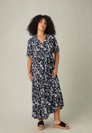 MONO FLORAL PUFF SLEEVE TIERED  - Maxi-jurk - black