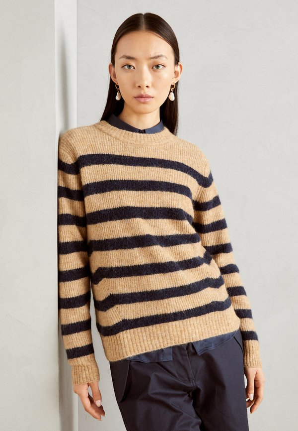 STRIPE CREWNECK  - Strickpullover - tannin