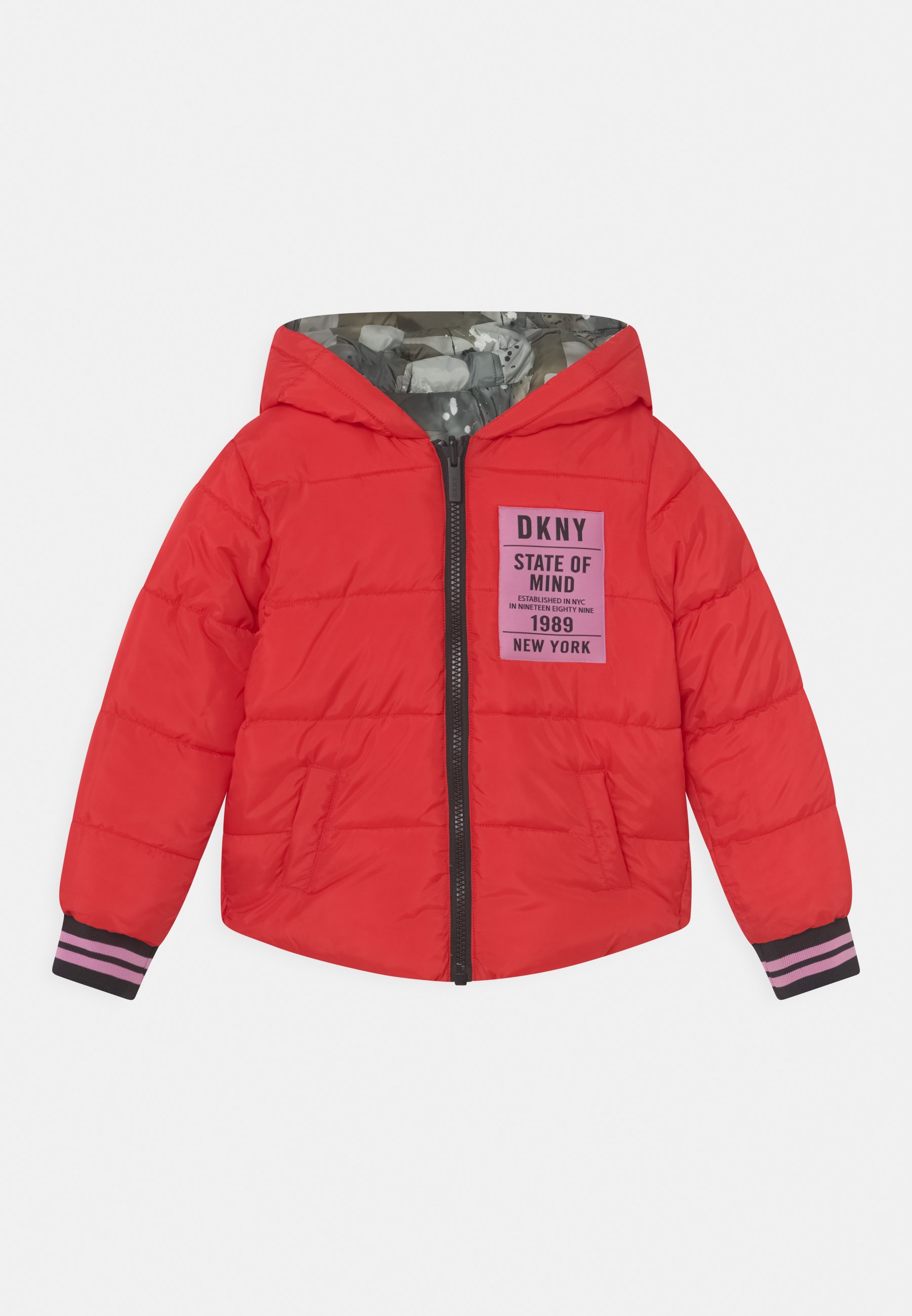 dkny red puffer jacket