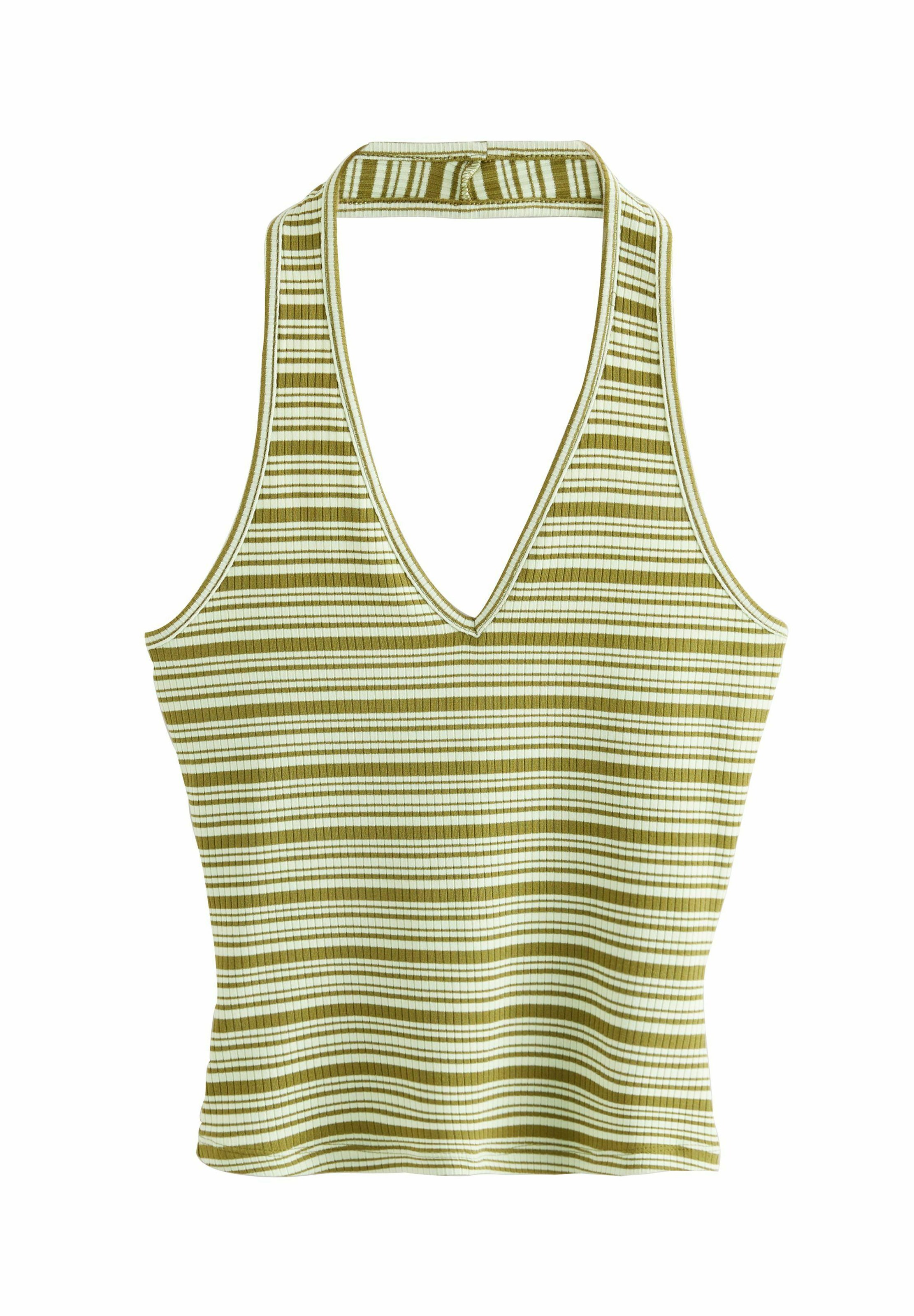 Next STRIPED HALTER NECK - Top - red white/red - Zalando