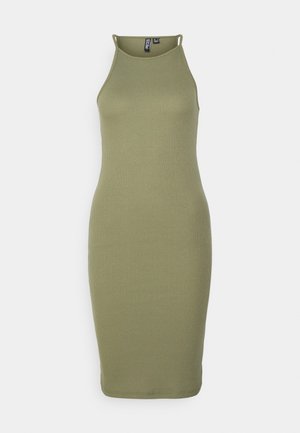 PCOSTINA STRAP DRESS - Vestito di maglina - deep lichen green