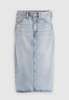 HR BACK SLIT SKIRT - Jeansrock - riveting clean hem