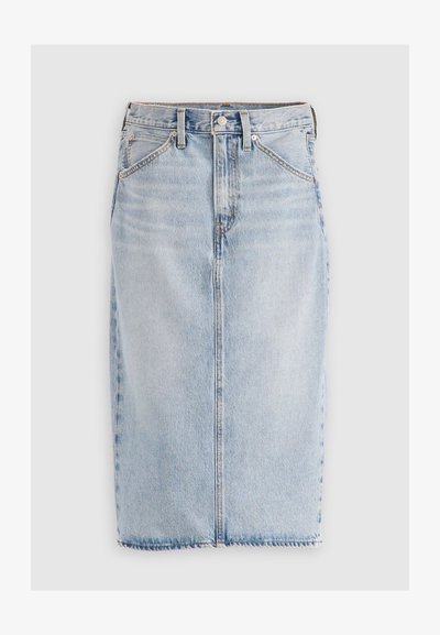 HR BACK SLIT SKIRT - Jupe en jean - riveting clean hem