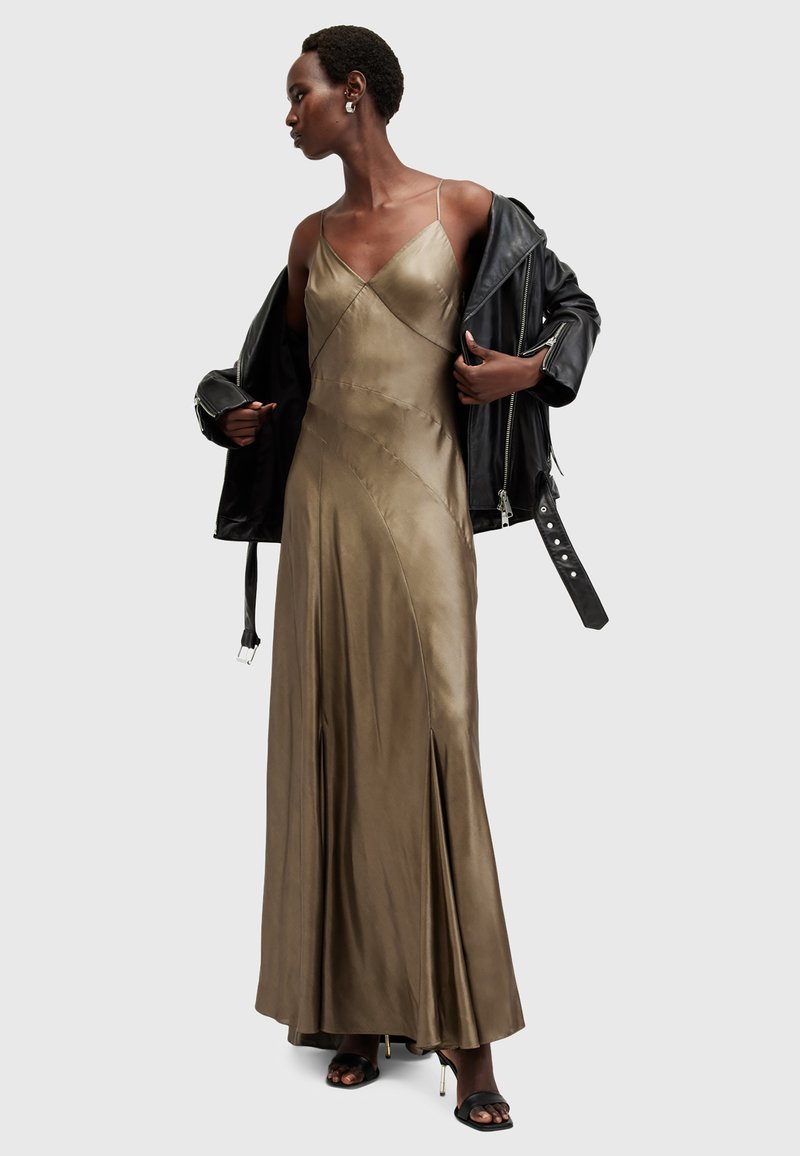 allsaints lili maxi dress Lili Panelled Maxi Dress Black