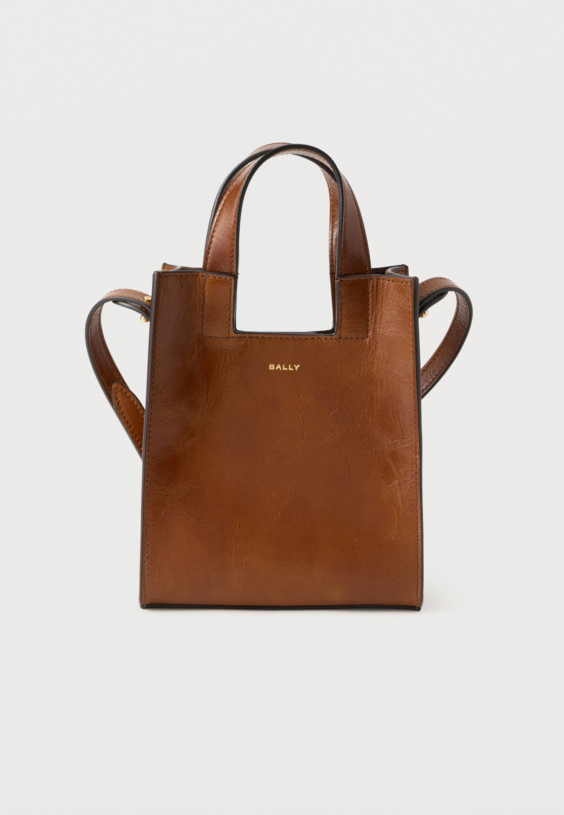 Bally レザーバッグ Bally EASY TOTE - Cross body bag - amber brown/brown - Zalando.co.uk