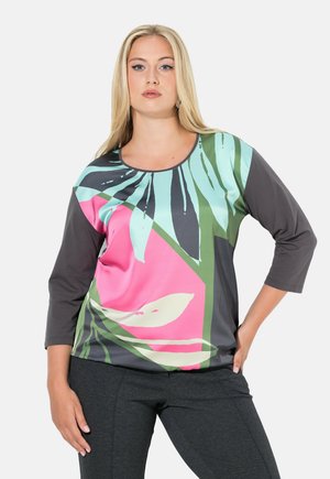 RUNDHALS 3/4-ARM - Blus - anthracite