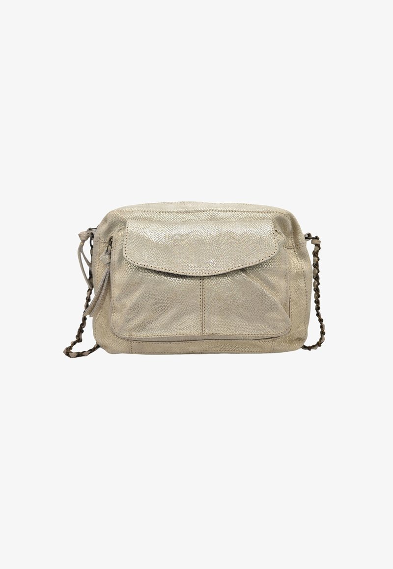 Pieces Sac bandoulière - beige metallic