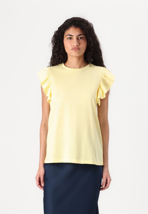 VISUMMER  - Basic T-shirt - pale banana