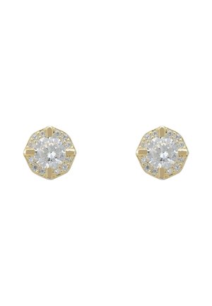 SOLITAIRE SPARKLE STUD - Earrings - white