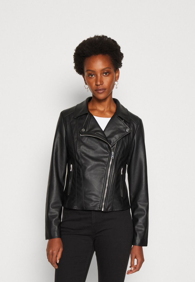 edc by Esprit BIKER Faux leather jacket black Zalando.ie