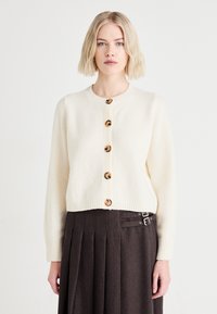Vero Moda VMBOOM NECK BUTTON CARDIGAN  - Cardigan - birch melange