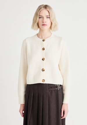 VMBOOM NECK BUTTON CARDIGAN  - Cardigan - birch melange