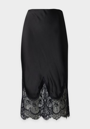 Norma Kamali, BIAS HALF SLIP - Jupe crayon - black