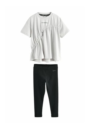 RUCHED AND SET - Legingi — bikses - silver/black