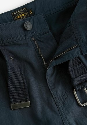 Next, LONG LENGTH BELTED CARGO - Shorts - mottled blue