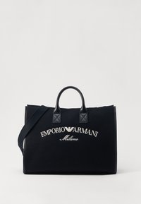 Emporio Armani SHOPPING BAG UNISEX Handbag iconico blu navy - Main Image