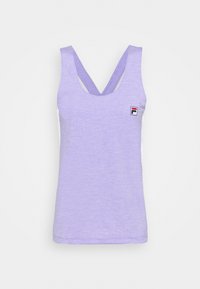 Světlofialové tílko s výstřihem do V a překříženým designem na zádech. Na levé straně hrudi je malé logo FILA. Vyrobeno z měkké bavlněné směsi.