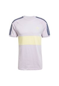 3-STRIPES PANEL - Tričko s potlačou - silver dawn   powder yellow
