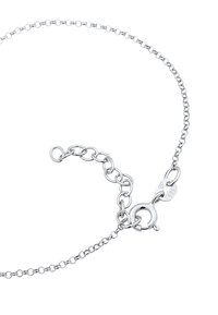 Silverfärgad kedjearmband med runda länkar, en krabba-låsning och en kort förlängningskedja med ett märke som anger 925.