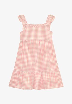 JoJo Maman Bébé FRILL SHOULDER TIERED-REGULAR FIT - Denní šaty - pink gingham