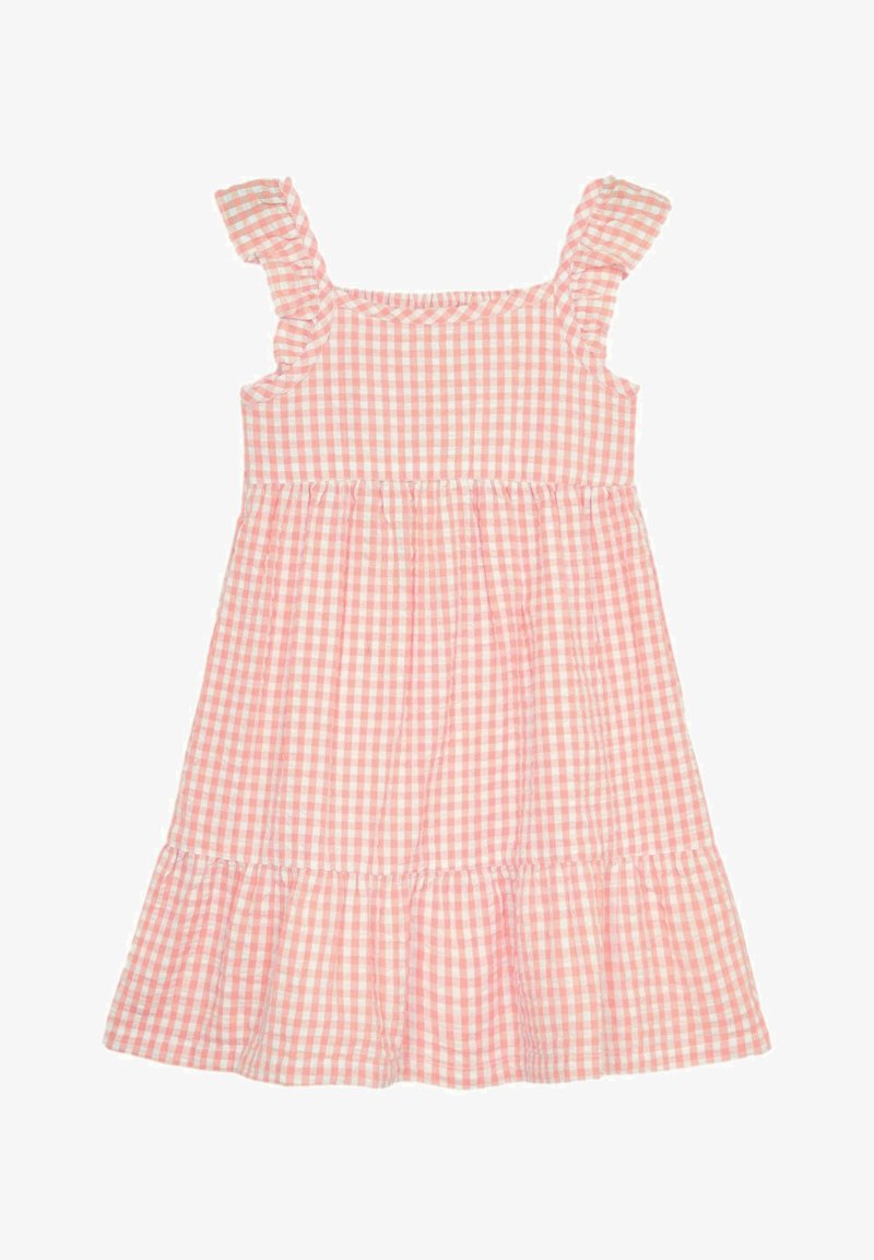 JoJo Maman Bébé FRILL SHOULDER TIERED-REGULAR FIT - Denní šaty - pink gingham