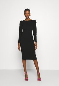 Dorothy Perkins - RUCHED SLEEVE BODYCON DRESS - Etuikjole - black - 0