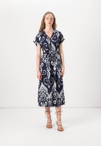 JDY - JDYTROYA LIFE MIDI DRESS - Shirt dress - black iris/cloud dancer Thumbnail Image 1