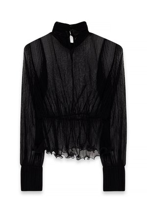 NA-KD PEPLUM - Blusa - black