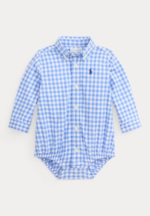 GINGHAM COTTON POPLIN BODYSUIT 0-2Y - Body / Bodystocking - blue/white