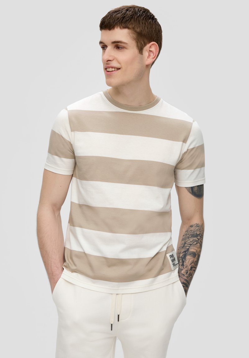 QS T-shirt imprimé - beige