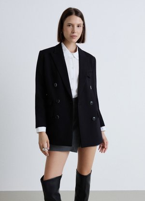 Calliope, GIACCA TINTA UNITA - Short coat - ultrablack