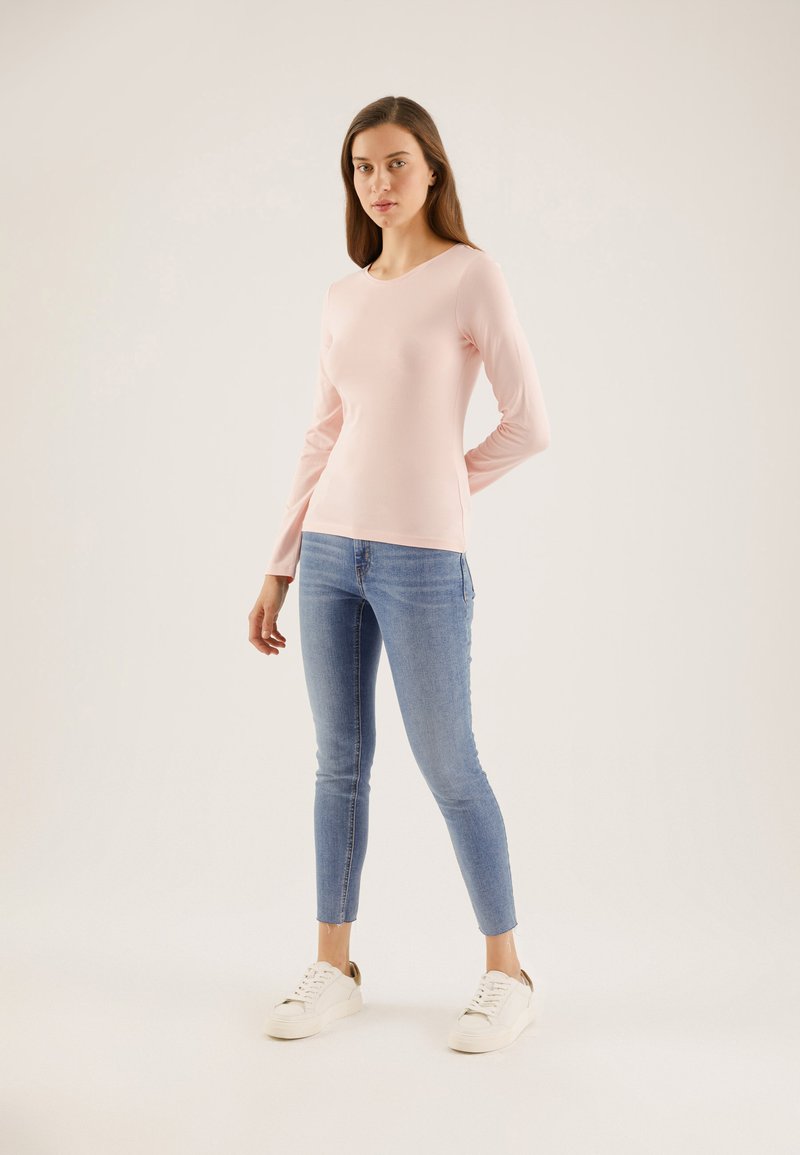 Anna Field 2 PACK - Long sleeved top - white/light pink