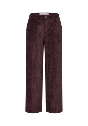 Street One, MID WAIST STRAIGHT LEG HOSE MIT KNÖPFEN - Pantalon classique - vintage ruby