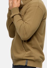 INDICODE JEANS Felpa con zip - mottled light green