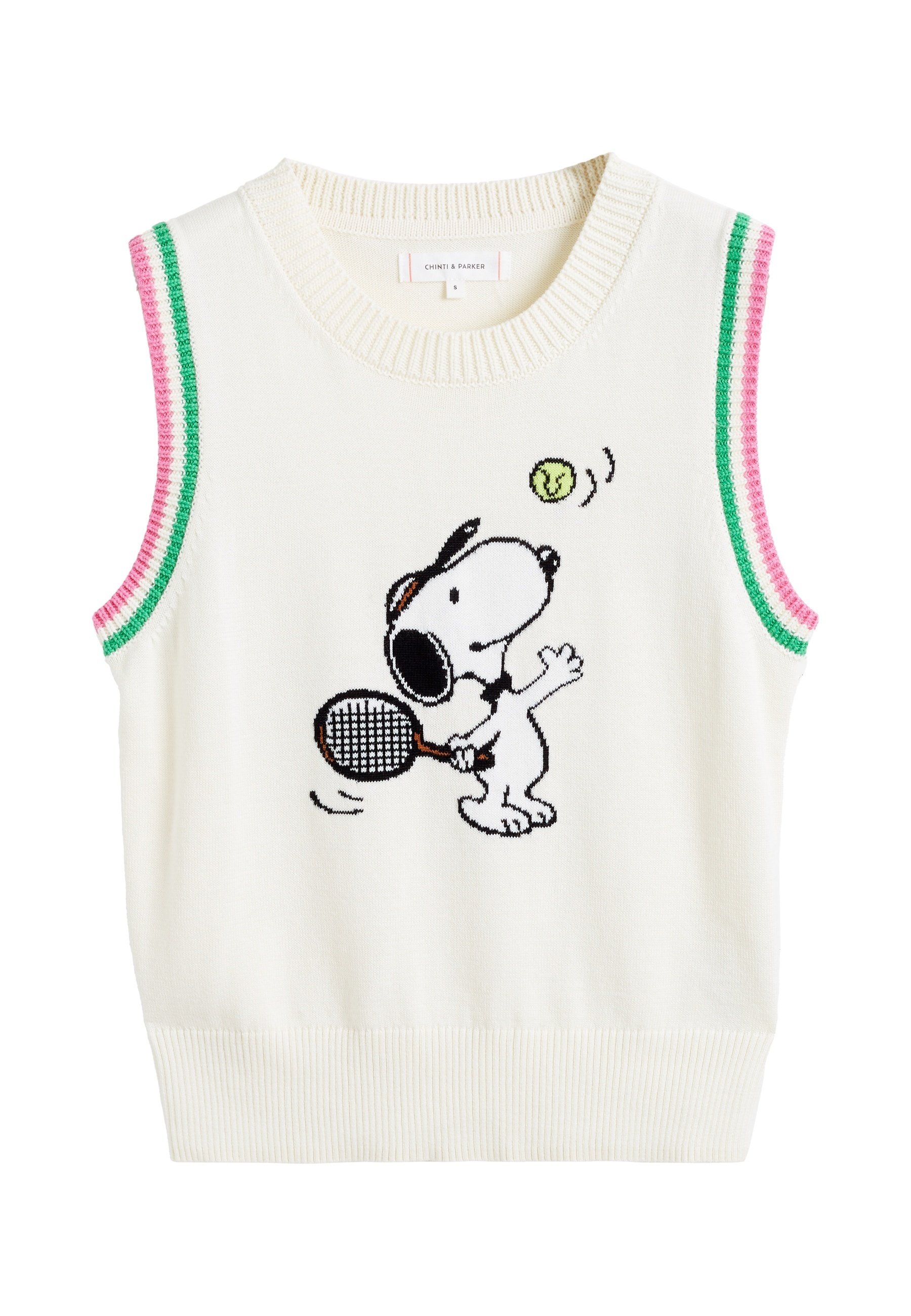 売れ筋商品|||チンティアンドパーカー カットソー トップス レディース Women's Cotton Peanuts Racquet Club Tank Cream CHINTI & PARKER PEANUTS RACQUET CLUB TANK - Top - cream
