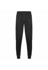 Sorte sweatpants med elastisk talje, tapered ben og ribbede manchetter. Fremstillet af et blødt, struktureret stof med minimal branding.