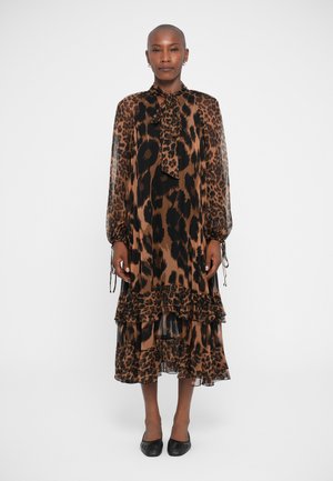 NADINE GOWN - Maxi ruha - snow leopard/big tobacco
