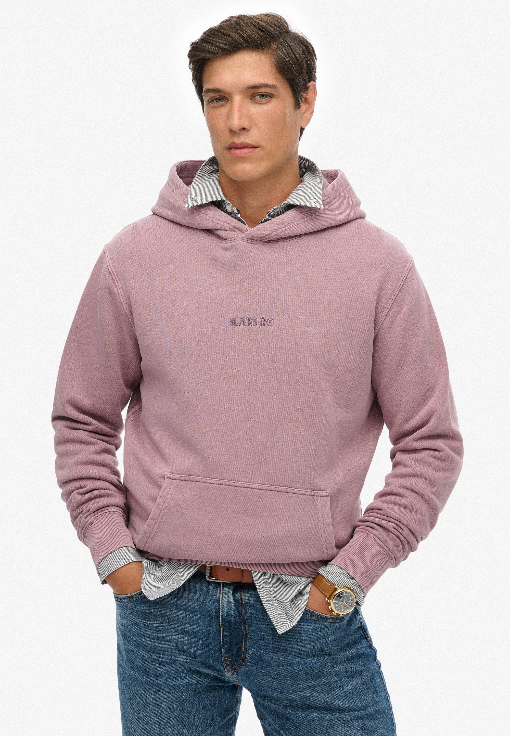 Pull à Capuche Superdry Femme Violet - Taille L - Occasion En Parfait état, Légèrement Porté