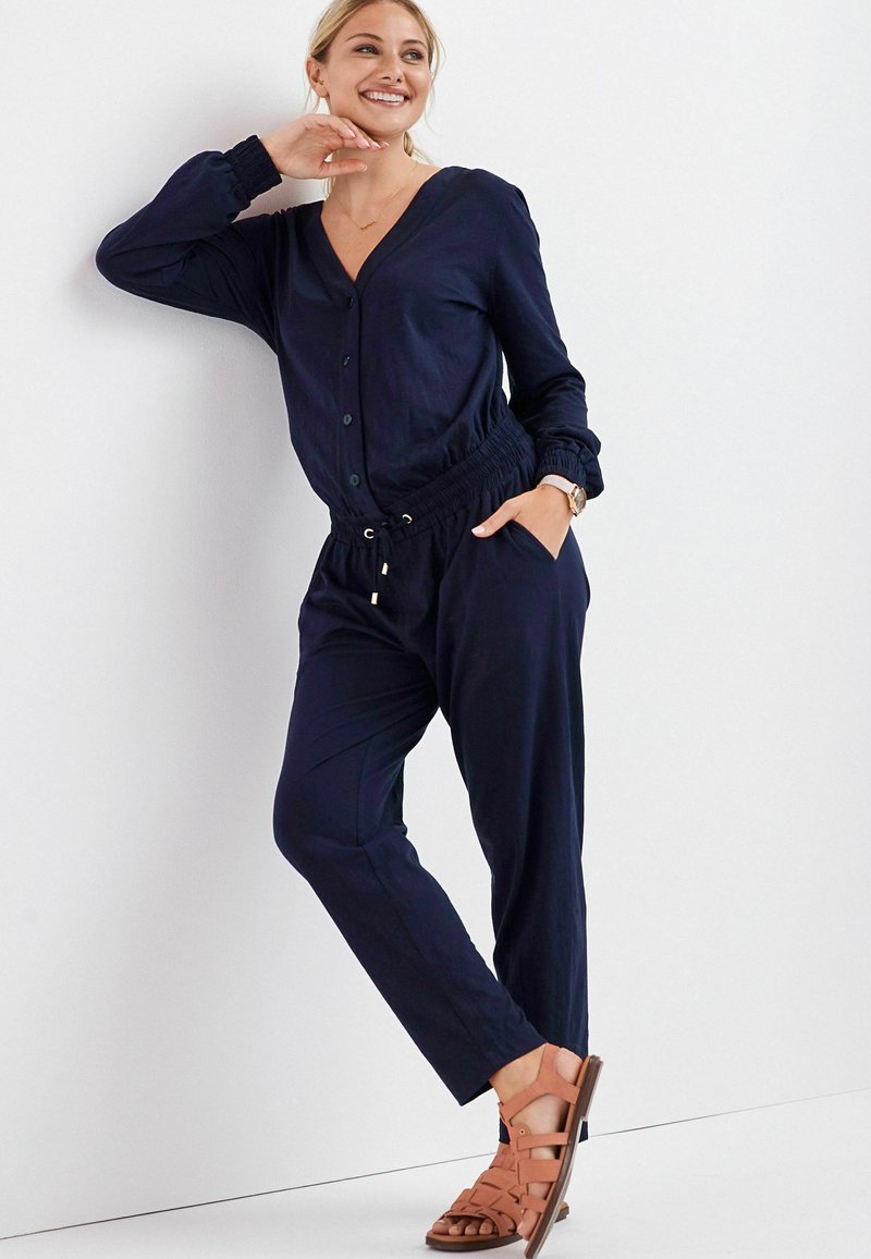 Next MATERNITY/NURSING ELASTICATED WAIST Jumpsuit navy blue/blau