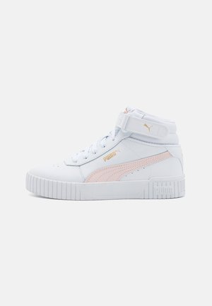 Puma CARINA MID - Vysoké tenisky - white/frosty pink/gold