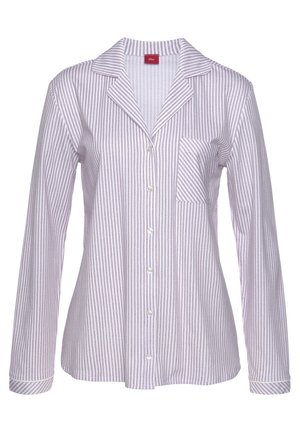 Pyjama top - bordeaux rot gestreift