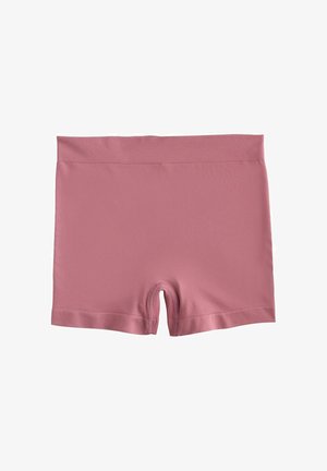 Naadloze dusty pink vrouwen boxer shorts met een brede tailleband en korte pijpen, ontworpen voor comfort en rekbaarheid.